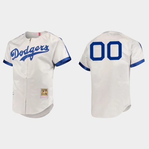 Custom Brooklyn Dodgers Cooperstown Flex Base Jersey Gray