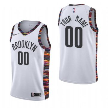 Custom Brooklyn Nets 2019 20 White City Edition Jersey