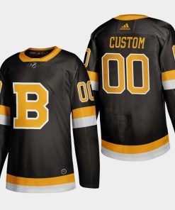 Custom Bruins 2019-20 Alternate Black Player Jersey