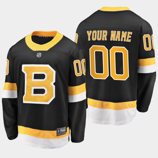 Custom Bruins 2019-20 Alternate Premier Breakaway Jersey