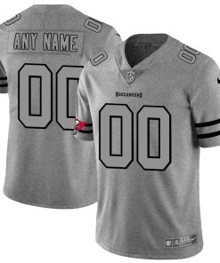 Custom Buccaneers 2019 Gray Gridiron Gray Vapor Untouchable Limited Jersey