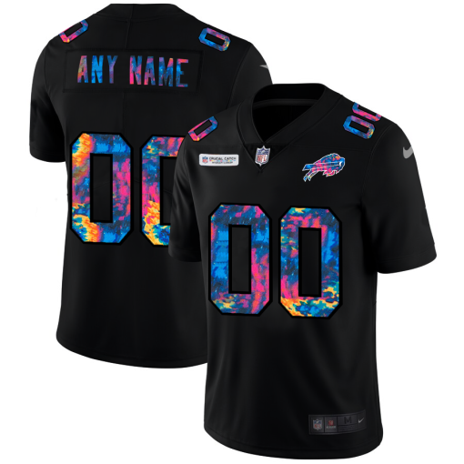 Custom Buffalo Bills Multi-color Black 2020 Crucial Catch Vapor Untouchable Limited Jersey