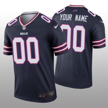 Custom Buffalo Bills Navy Inverted Legend Jersey