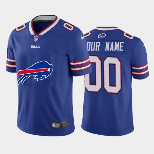 Custom Buffalo Bills Royal Team Big Logo Vapor Untouchable Limited Jersey