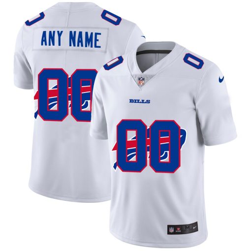 Custom Buffalo Bills White Team Big Logo Vapor Untouchable Limited Jersey