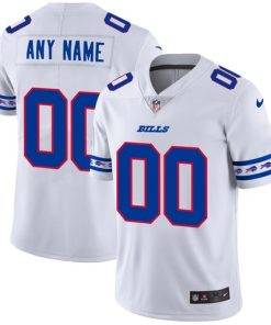 Custom Buffalo Bills White Team Logo Vapor Limited NFL Jersey
