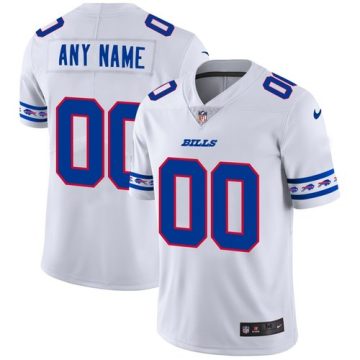 Custom Buffalo Bills White Team Logo Vapor Limited NFL Jersey