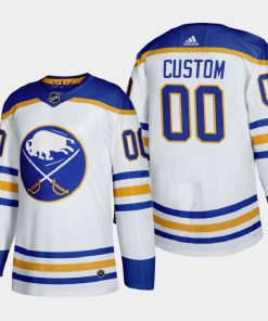 Custom Buffalo Sabres 2020-21 Away Return To Royal White Jersey