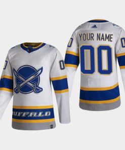 Custom Buffalo Sabres 2021 Season Reverse Retro Special Edition White Jersey
