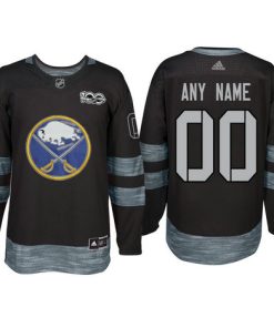 Custom Buffalo Sabres Black 1917 2017 100th Anniversary Jersey