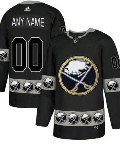 Custom Buffalo Sabres Black Team Logos Fashion Jersey