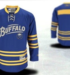 Custom Buffalo Sabres Blue 40th Jersey