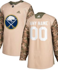Custom Buffalo Sabres Camo Veterans Day Practice Jersey
