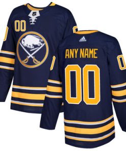 Custom Buffalo Sabres Home Navy Blue 2017 2018 Jersey