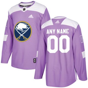 Custom Buffalo Sabres Purple Pink Hockey Fights Cancer Practice Jersey