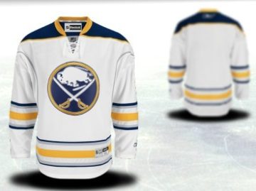 Custom Buffalo Sabres White Third Jersey