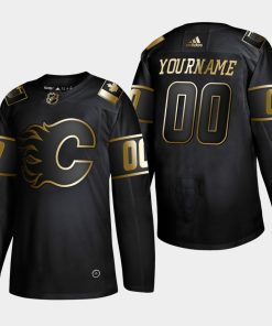 Custom Calgary Flames 2019 Golden Edition Black Player Jersey