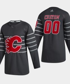 Custom Calgary Flames 2020 All-star Game Gray Jersey
