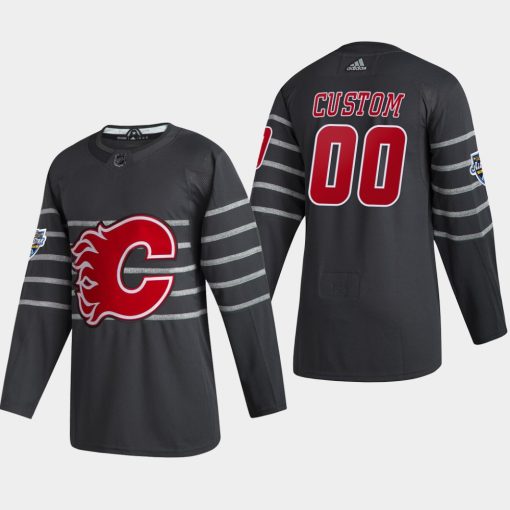 Custom Calgary Flames 2020 All-star Game Gray Jersey