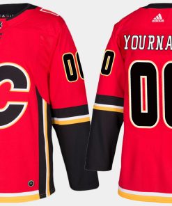 Custom Calgary Flames Home Red Jersey