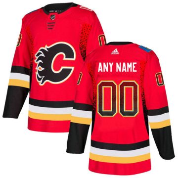 Custom Calgary Flames Red Drift Fashion Jersey