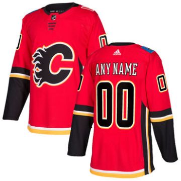 Custom Calgary Flames Red Home 2017 2018 Hockey Jersey