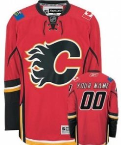Custom Calgary Flames Red Jersey