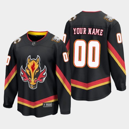 Custom Calgary Flames Special Edition 2021 Breakaway Black Jersey