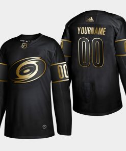 Custom Carolina Hurricanes 2019 Golden Edition Black Player Jersey