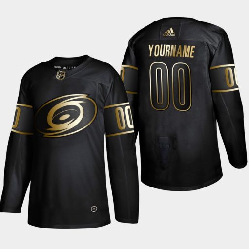 Custom Carolina Hurricanes 2019 Golden Edition Black Player Jersey