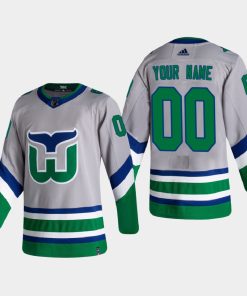 Custom Carolina Hurricanes 2021 Season Reverse Retro Green Jersey