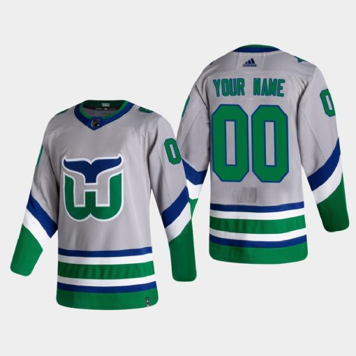 Custom Carolina Hurricanes 2021 Season Reverse Retro Green Jersey