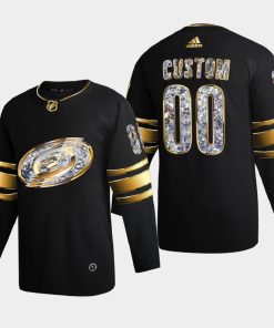 Custom Carolina Hurricanes 2022 Stanley Cup Playoffs Black Diamond Edition Jersey