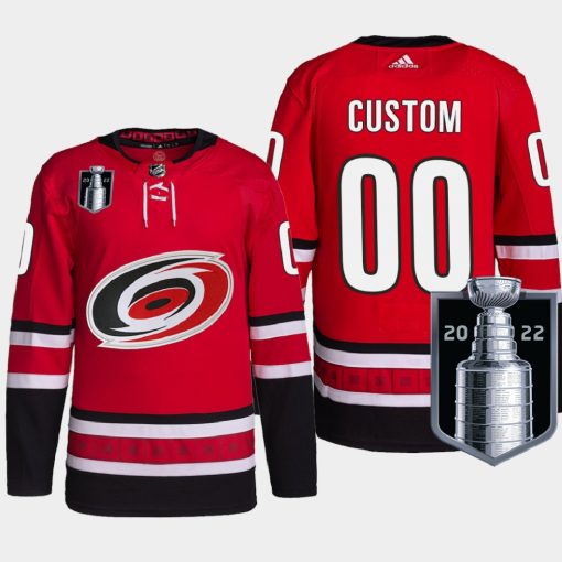 Custom Carolina Hurricanes 2022 Stanley Cup Playoffs Red Pro Jersey