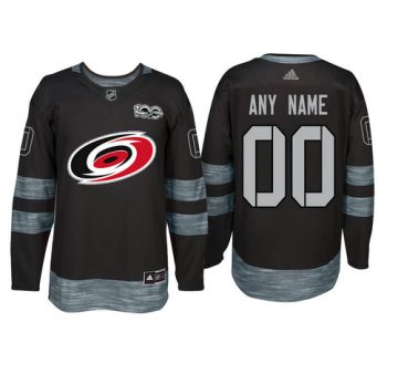 Custom Carolina Hurricanes Black 1917 2017 100th Anniversary Jersey