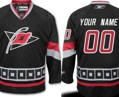 Custom Carolina Hurricanes Black Third Jersey