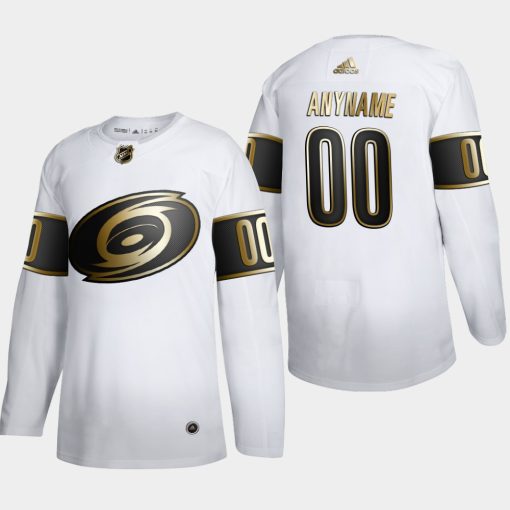 Custom Carolina Hurricanes Golden Edition White Jersey