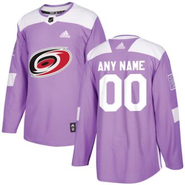 Custom Carolina Hurricanes Purple Pink Hockey Fights Cancer Practice Jersey