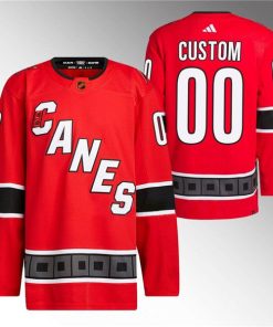 Custom Carolina Hurricanes Red 2022-23 Reverse Retro Stitched Jersey