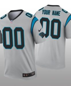 Custom Carolina Panthers Silver Inverted Legend Jersey