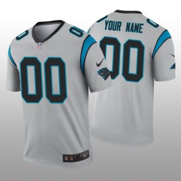 Custom Carolina Panthers Silver Inverted Legend Jersey