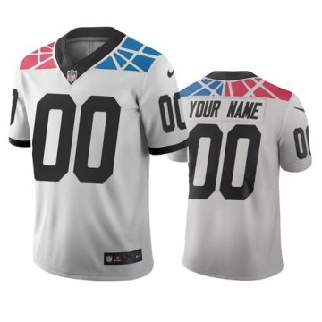 Custom Carolina Panthers White Vapor Limited City Edition NFL Jersey