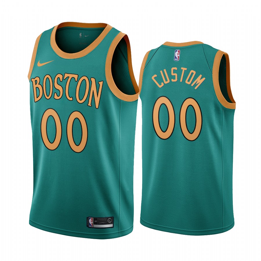 Customize Name Number Boston Celtics Green 2019-20 City Edition NBA ...