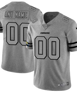 Custom Chargers 2019 Gray Gridiron Gray Vapor Untouchable Limited Jersey