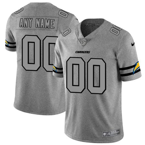 Custom Chargers 2019 Gray Gridiron Gray Vapor Untouchable Limited Jersey