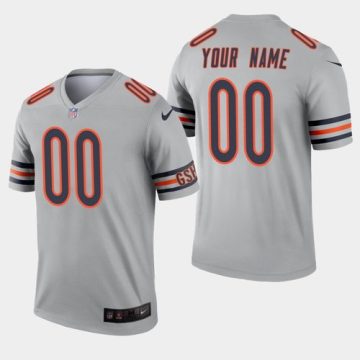 Custom Chicago Bears Inverted Legend Silver NFL Jersey