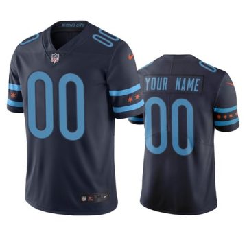 Custom Chicago Bears Navy Vapor Limited City Edition NFL Jersey