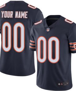 Custom Chicago Bears Navy Vapor Untouchable Player Limited Jersey