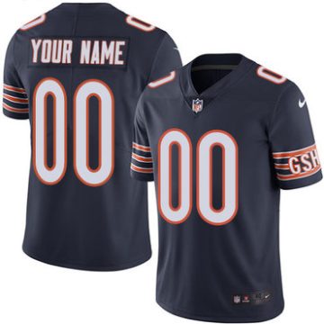 Custom Chicago Bears Navy Vapor Untouchable Player Limited Jersey