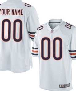 Custom Chicago Bears White Limited Jersey